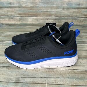 Pony Sneakers Mens Size 9 Navy Walking Running Shoes Stretch Lacing